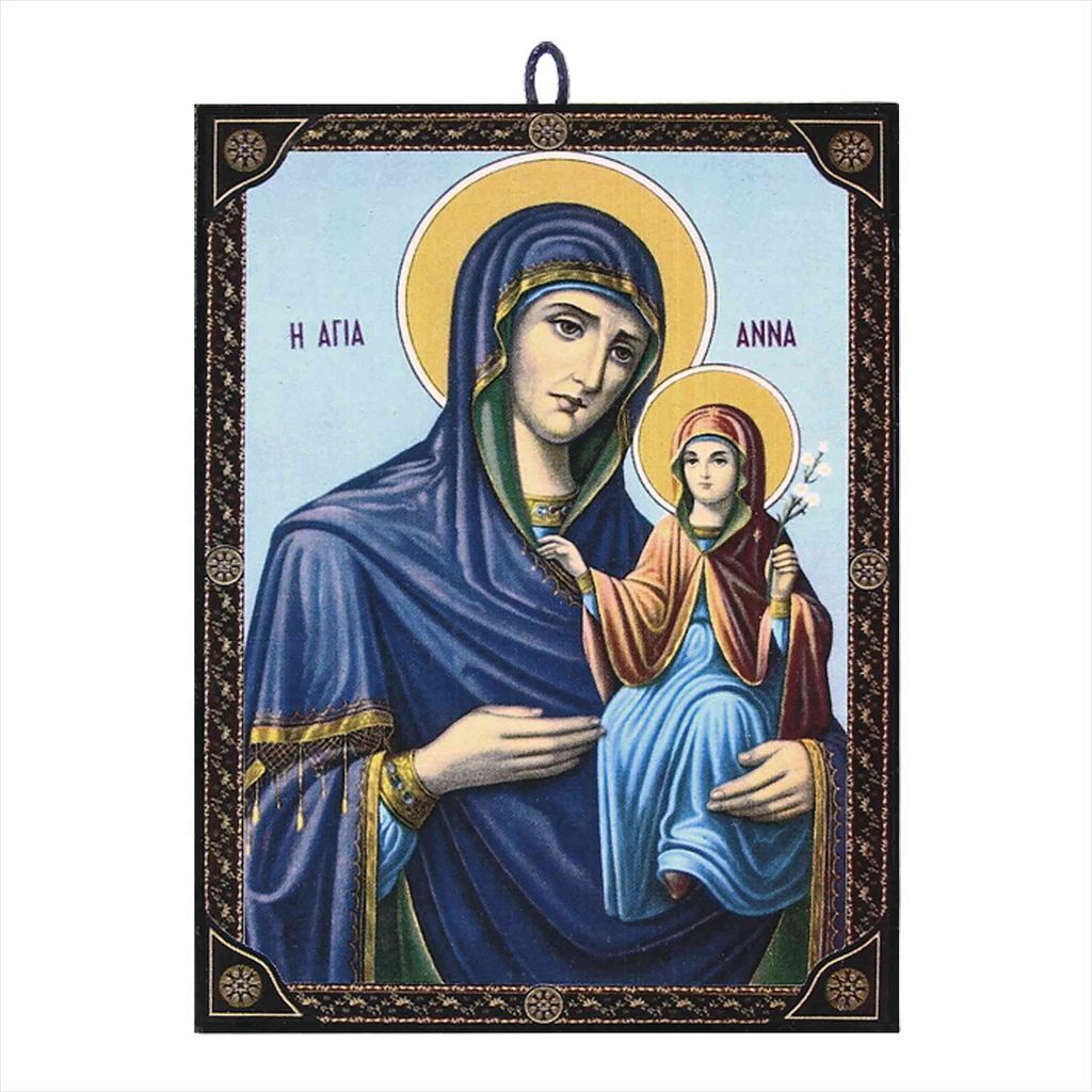 Ikone Heilige Anna orthodox e Reproduktion aus Griechenland