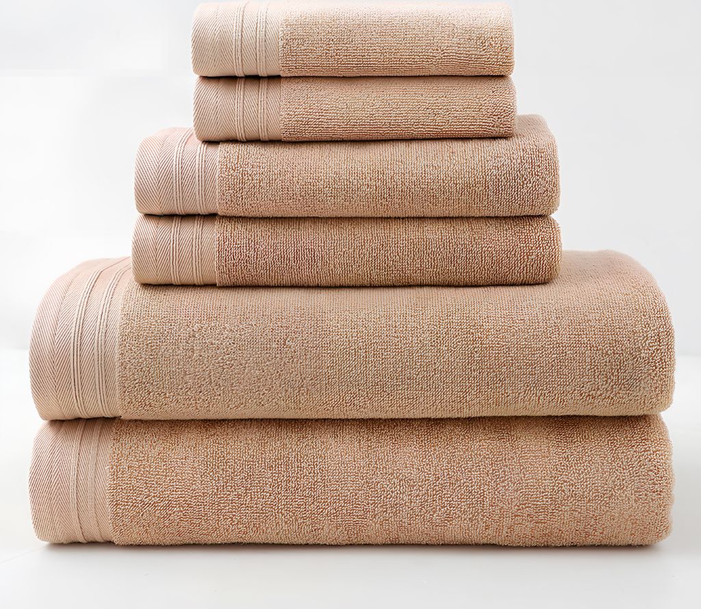 ANTCOOL 6-teiliges Handtuch-Set aus Baumwolle: 2 Badetücher, 2 Handtücher und 2 Handtücher