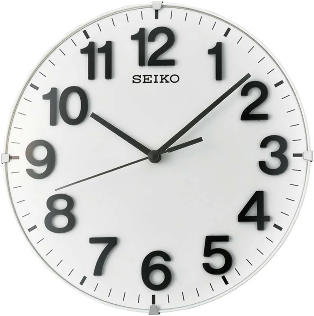 Horloge murale Seiko QXA656W : idéale pour bureau et salon moderne
