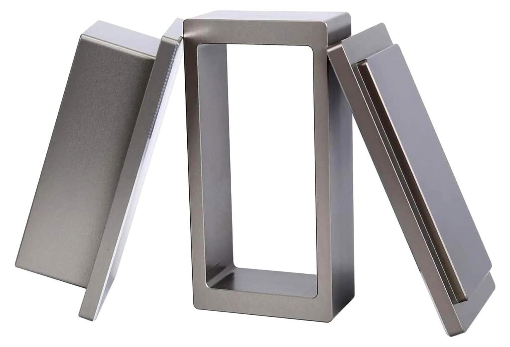 5,1 x 10,2 cm Vorpressform aus lebensmittelechtem eloxiertem Aluminium
