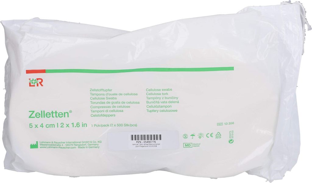 Lohmann & Rauscher Zelletten Tupfer 5 x 4 cm, 1000 St. Produktbild 