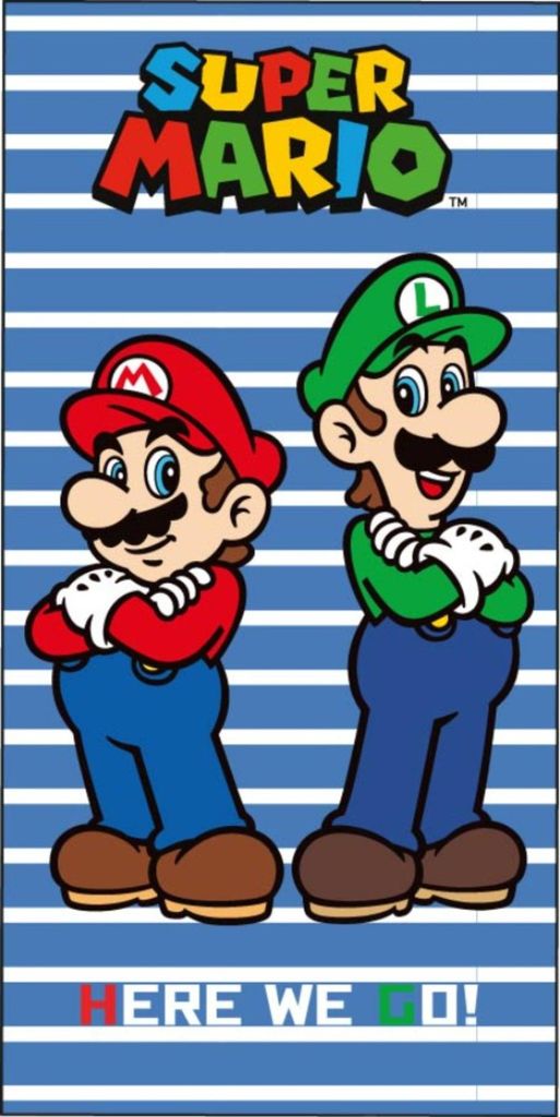 Asciugamano per bambini Super Mario e Luigi Immagine del prodotto 