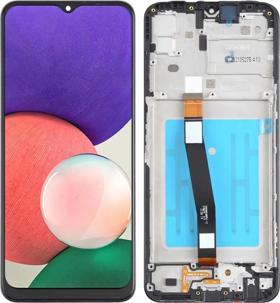Remplacer Écran Samsung Galaxy A22 5G SM-A226 Cassé avec Châssis Noir