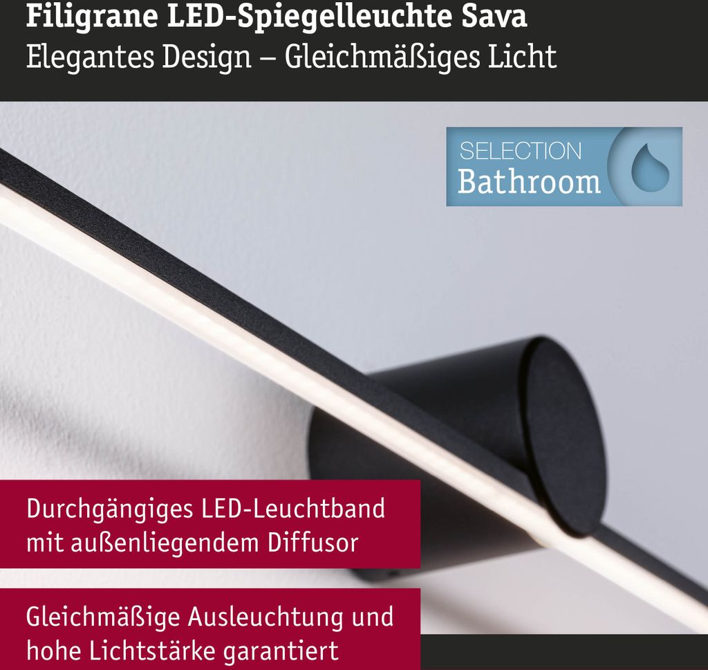 Paulmann LED Leuchtspiegel Sava