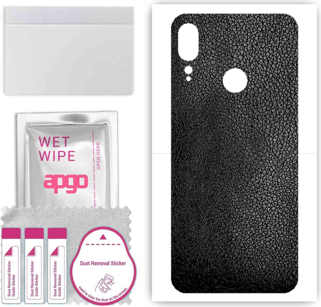 apgo Rückseite Schutzfolie, Skin, kompatibel mit Motorola Moto E6 Plus, Hinten Displayschutzfolie aus Vinylfolie, kratzfest, einfache Montage - Sc...