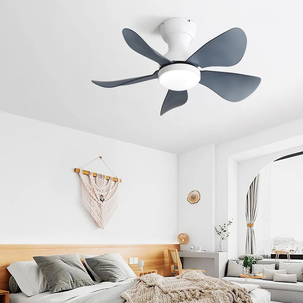 Ventilateur de plafond 29 pouces blanc moteur DC et 5 pales en ABS