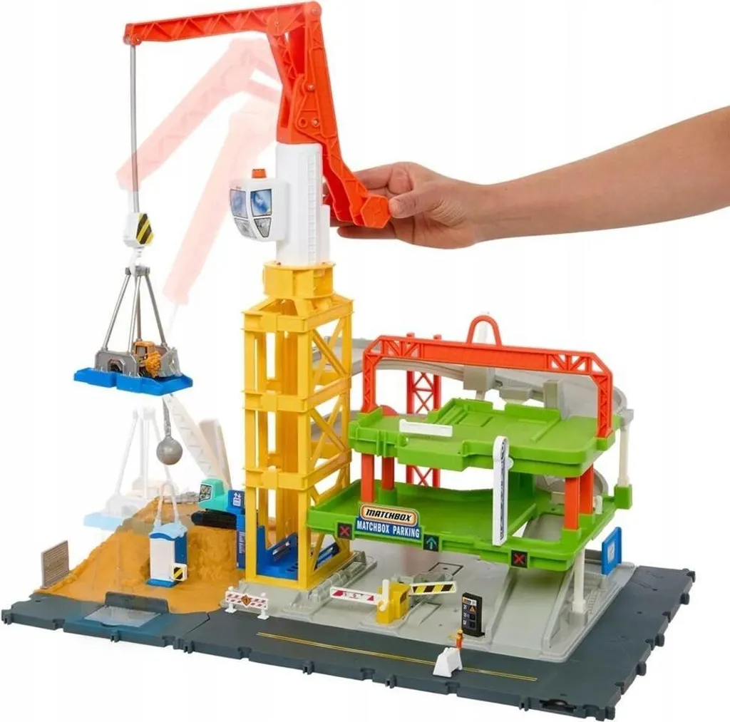 Coffret de Jeu Chantier Géant Matchbox Action Drivers avec Grue Mobile