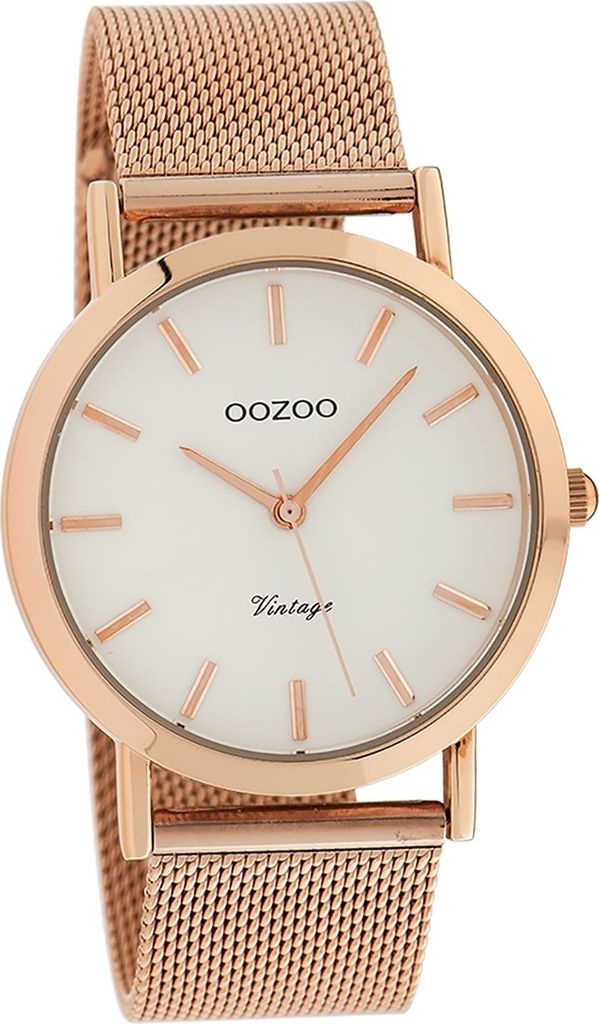 Oozoo Metall Damen Uhr matt Analog Quarzuhr Armband rosegold Timepieces D2UOC9993A