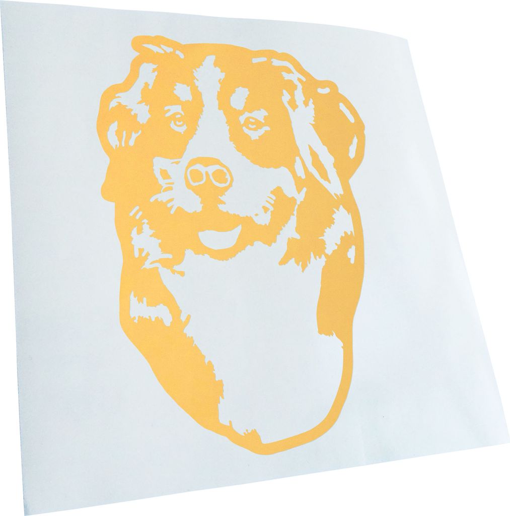 Kiwistar - Autoaufkleber - Bernese Mountain Dog Hund - Gelb - 14x10cm - Aufkleber für Auto, Laptop, Fahrrad, LKW, Motorrad mehrfarbig JDM Decal Ra...