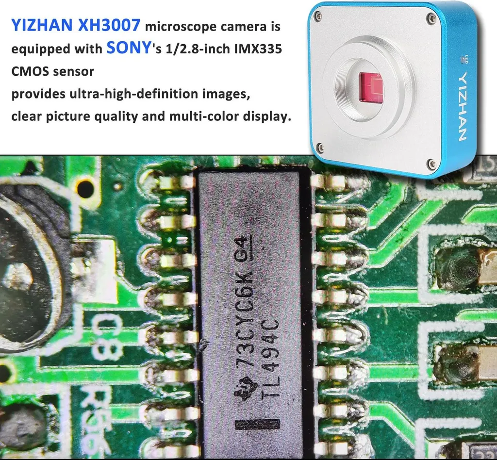 Microscope électronique HDMI professionnel 180x pour inspection PCB - 4