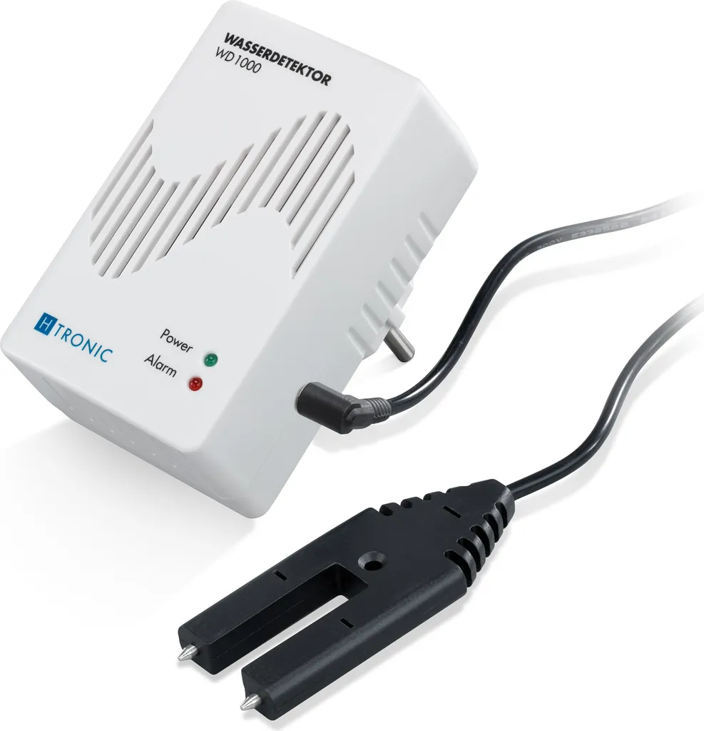 Alarme de fuite d'eau H-Tronic 1114720 avec sonde filaire et prise murale
