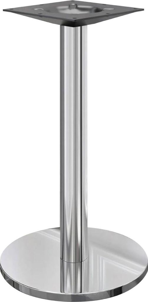 NIZZA | Bistro Stehtischgestell | Edelstahl | Fuß: Ø 45 cm | Höhe: 105 cm | Tischgestell Rund, Bartischgestell