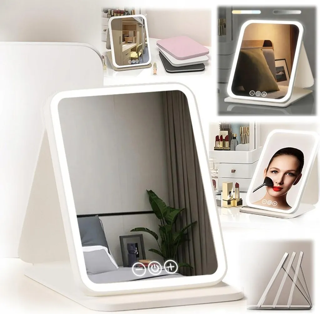 Specchio Trucco Professionale LED Touch USB - Alta Definizione HD