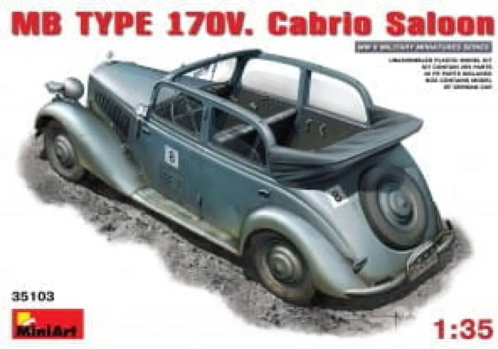 MiniArt MB Type 170V Cabriolet avec Intérieur et Moteur Détaille
