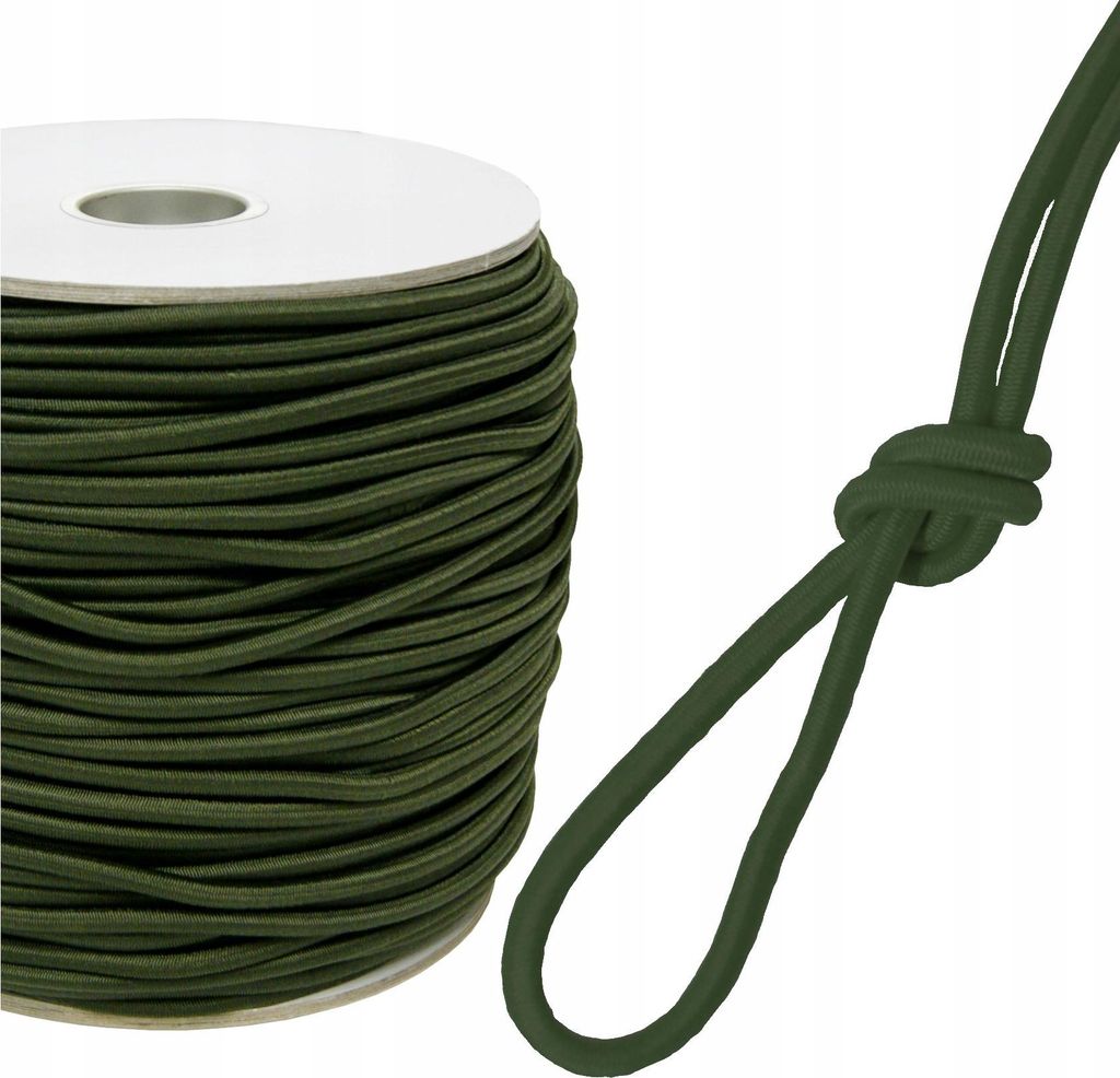 Ekspand | Elastisches Gummiseil - 8mm - Grün - Strapazierfähig - 100m für Outdoor und Sport