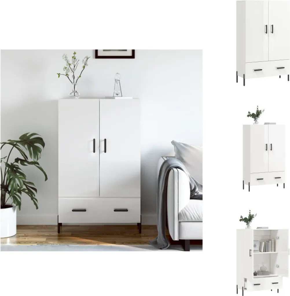 Rangement vertical blanc brillant pour ranger sans encombrer votre intérieur