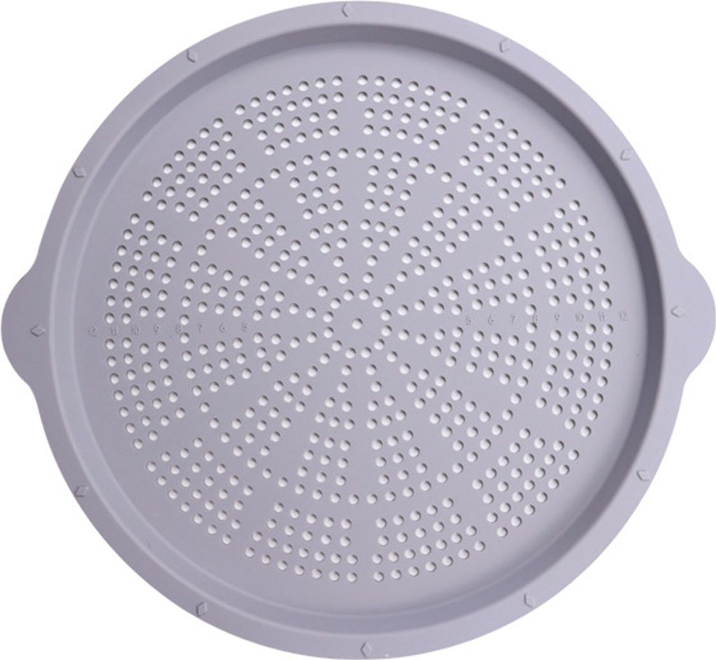 16 Zoll Pizzapfanne, antihaftbeschichtetes Silikon-Pizzablech mit Löchern für den Ofen, rundes Pizzabackblech mit Griff zum Backen in der Küche ...