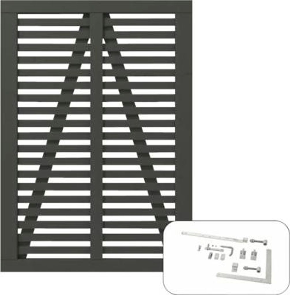 Einzeltor PLUS Harmoni inkl. Beschläge 100 x 140 cm RAL 7022 grau