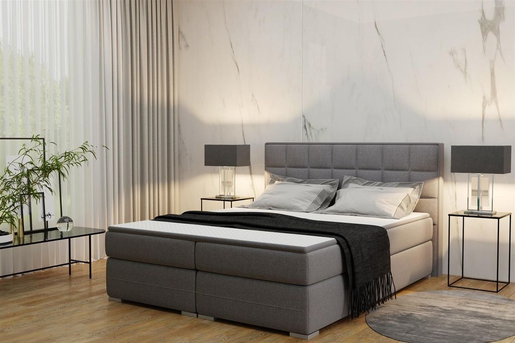 Boxspringbett Schlafzimmerbett PRATO 140x200cm in div. Farbvarianten