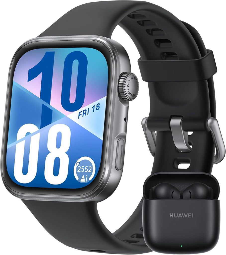 HUAWEI Watch Fit 4 Smartwatch mit FreeBuds SE 2 Fitness Tracker 5ATM wasserdicht Gesundheitsfunktionen bis zu 10 Tage Akku für Android iOS