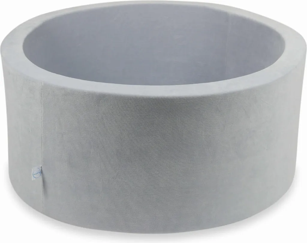 Bacinella 90x40cm Velvet Soft Grigio Chiaro: Piscina a Palline Morbida