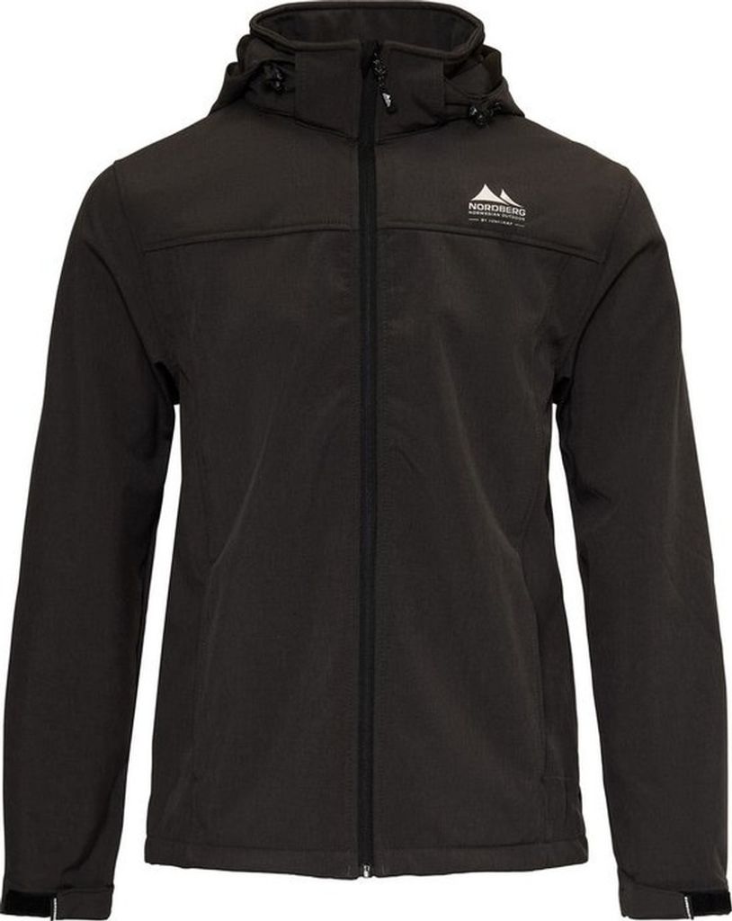Nordberg Kjeld - Softshell Outdoor Sommerjacke Herren - Black Melange - Größe L