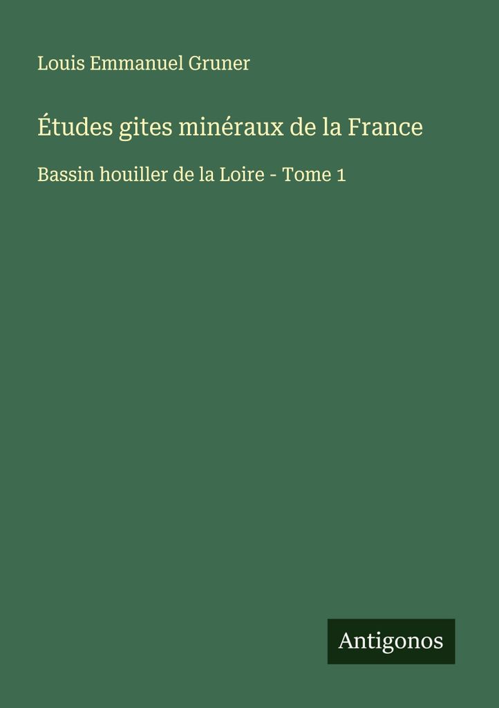Études gites minéraux de la France