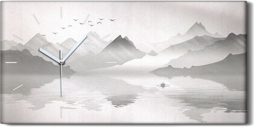 Dekor Leinwand Uhr Wandbilder Quarz 60x30 Malerei Abstrakte Produktbild 