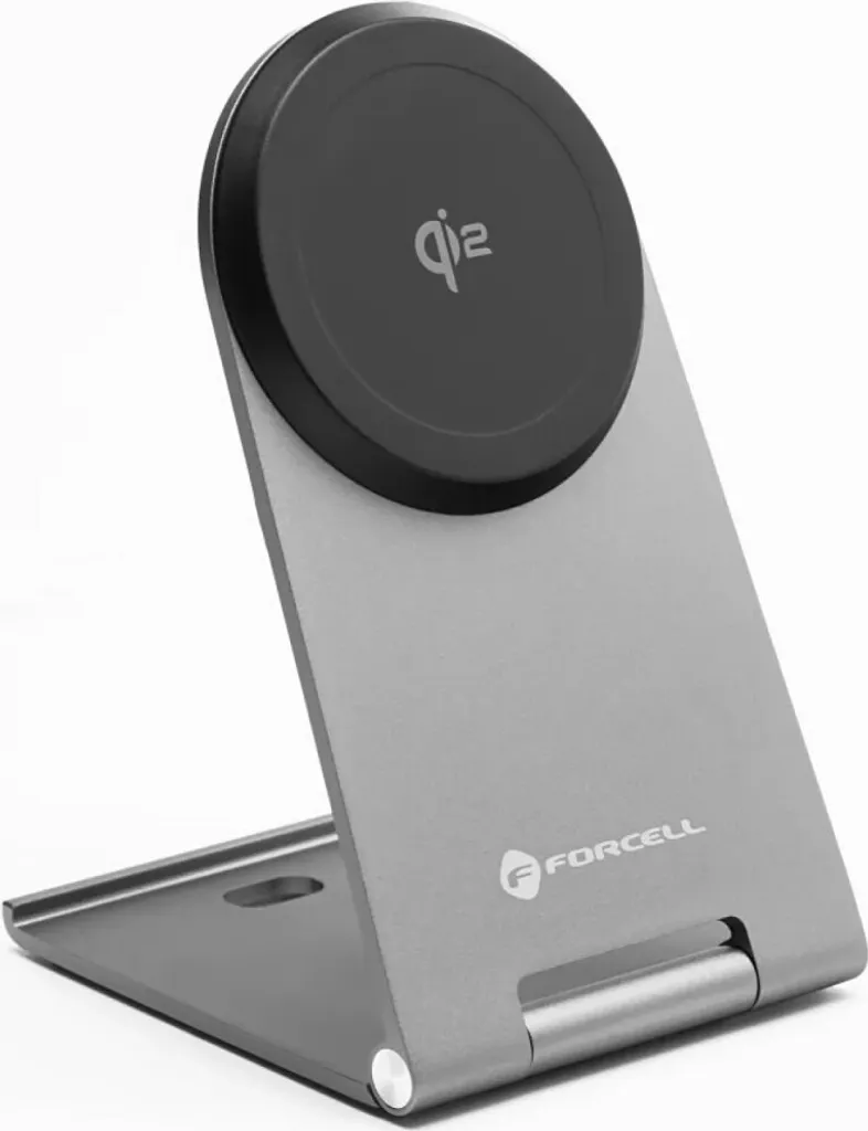 Forcell Flip Charge 15W MagSafe Silver - Caricatore da Viaggio Qi2