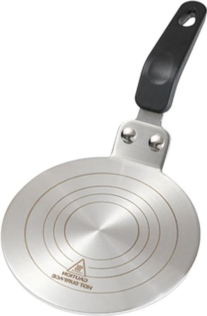 Adaptateur Plaque à Induction en Acier Inox avec Poignée Amovible 24cm