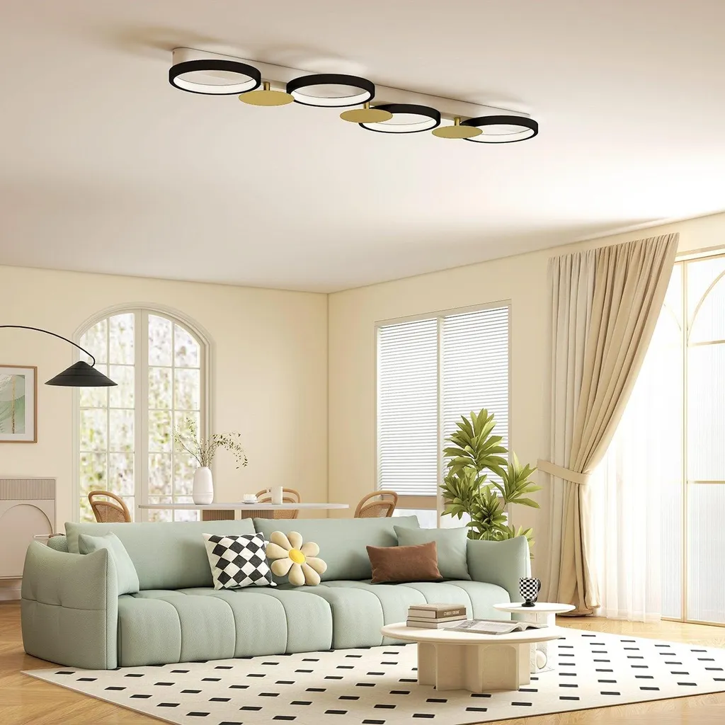 Plafonnier LED 38W télécommandé, réglage blanc chaud à blanc froid - 2