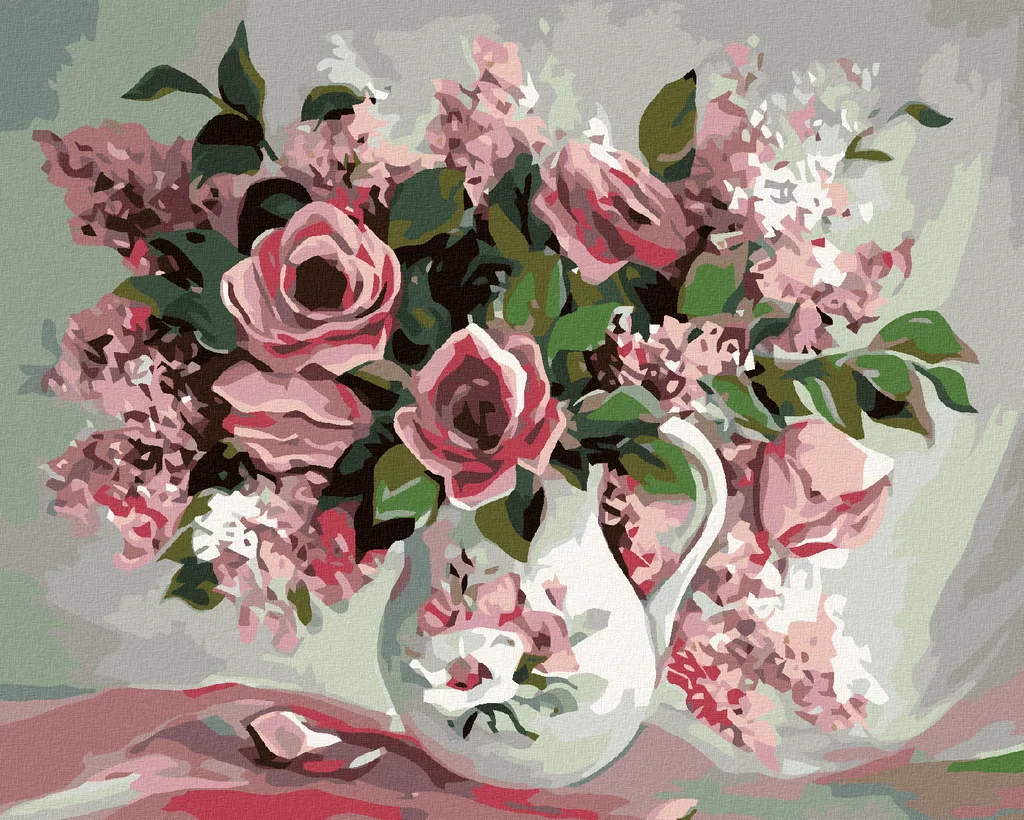 Zuty Diamond Painting 40x50 Rose e Lillà - Kit Professionale DIY