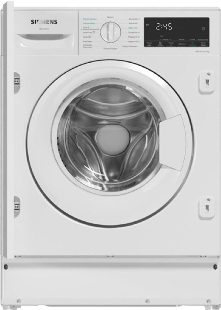 Siemens WK14D490 iQ500, Einbau-Waschtrockner, 8/5 kg, Frontansicht