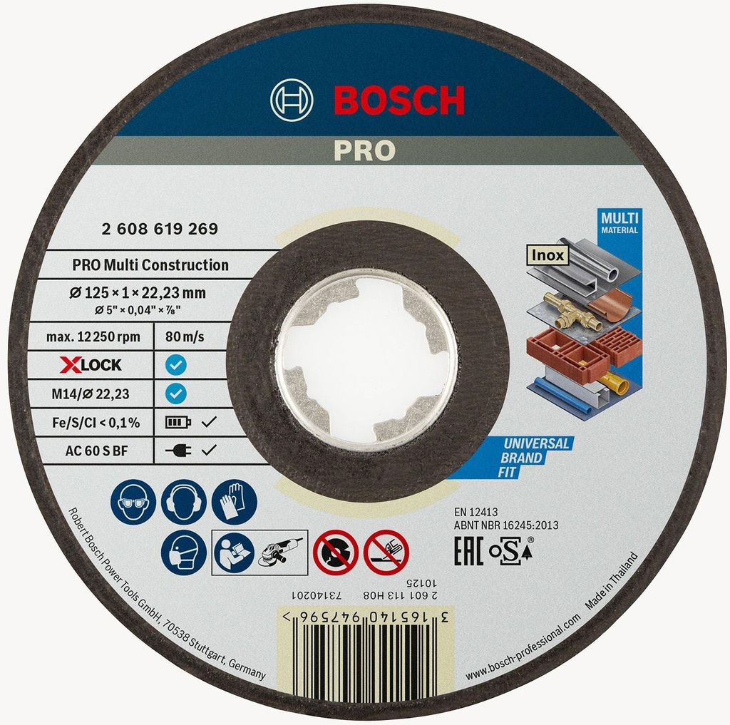Bosch PRO X-Lock MM TS, 125x1x22,23 mm, ger Immagine del prodotto 