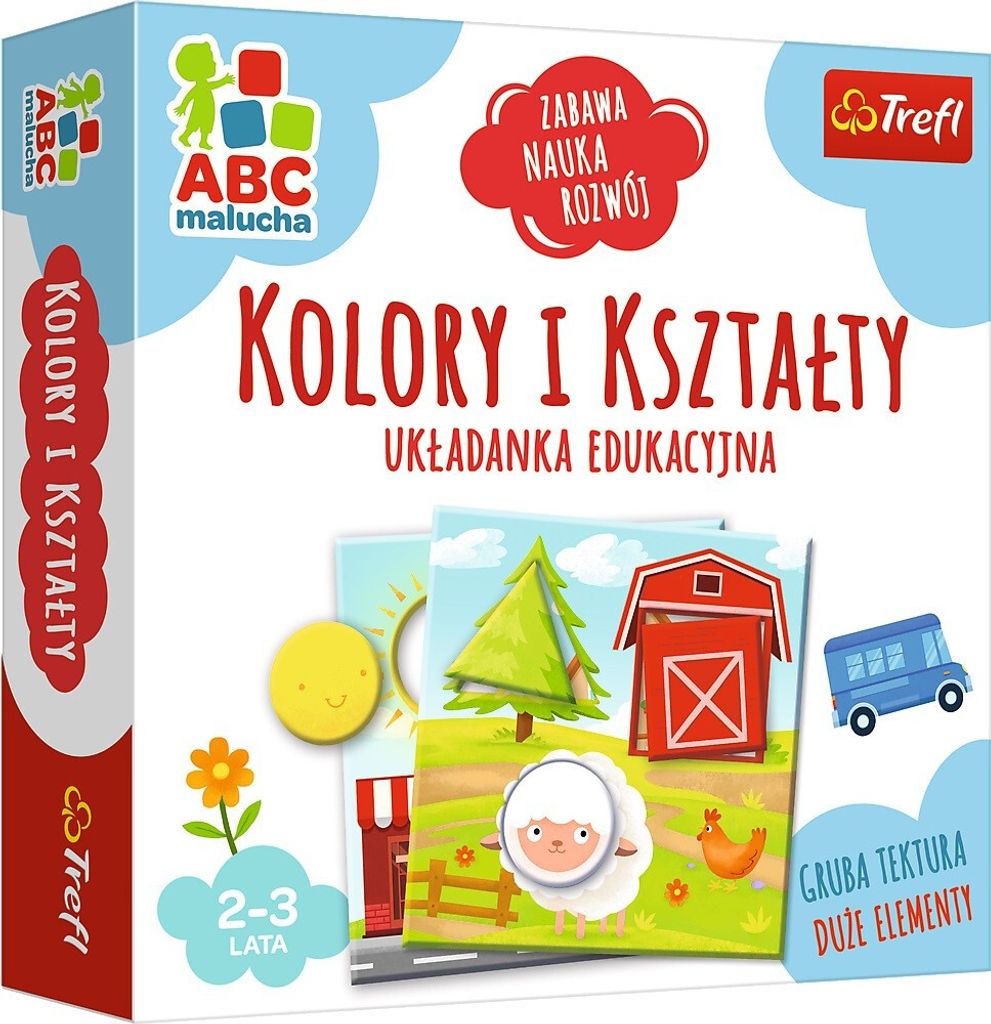 TREFL 01939 Gra Kolory i kształ ty ABC Malucha 2+
