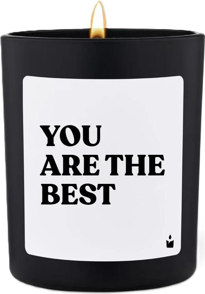 ChattyCandles Duftkerze Schwarz Weiss Flowery you are the best