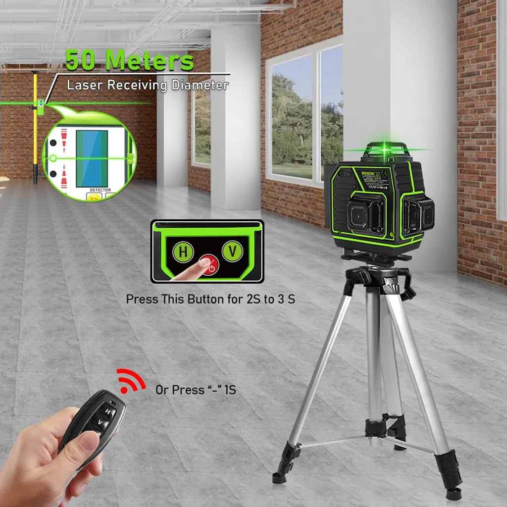 Niveau Laser 4D 16 Lignes ME16G2 avec Télécommande pour Chantier - 2