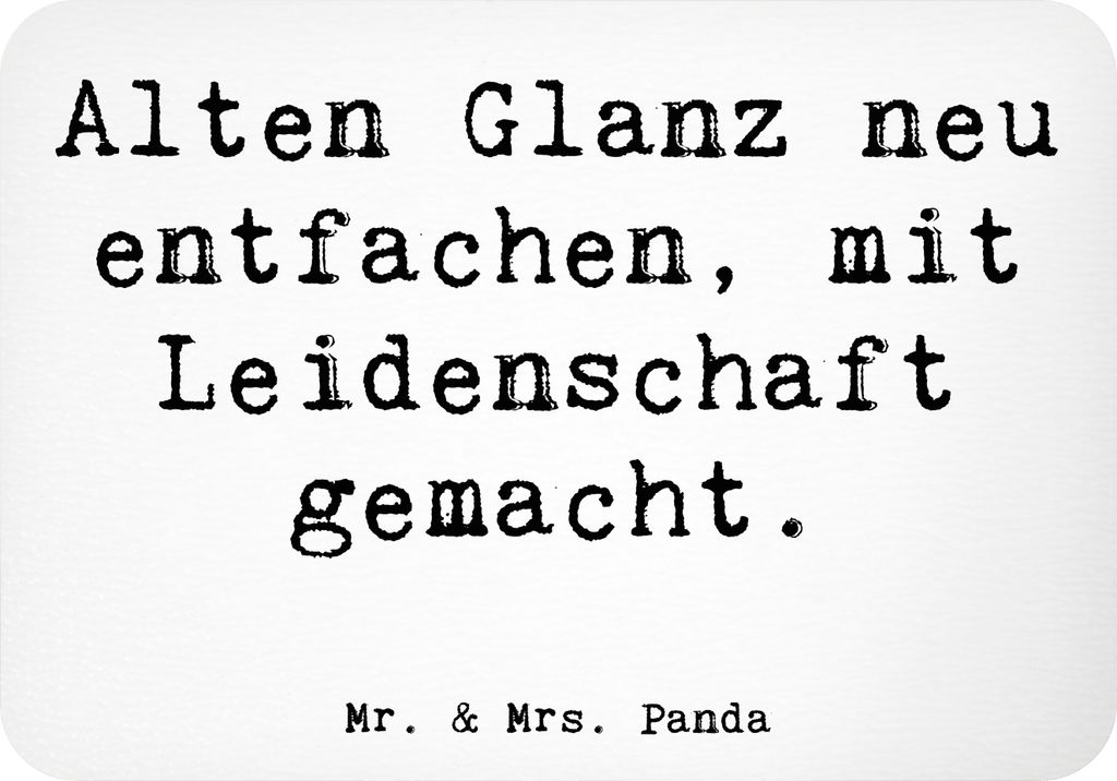 Mr. & Mrs. Panda magnet Spruch Polsterin Glanz - Weiß - Geschenk, Berufsprodukte, Berufsliebe, Handwerkskunst, Polsterarbeiten, büromagnet, Kühl...