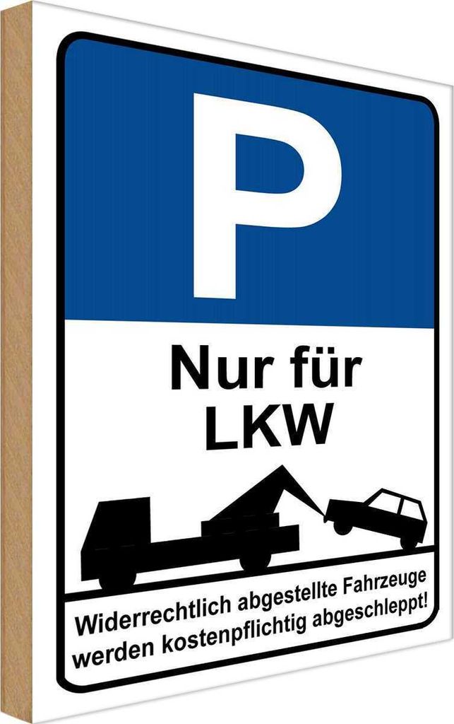 vianmo Holzschild 18x12 cm Nur für LKW Straßenschild