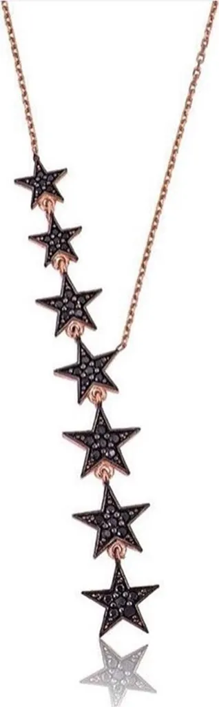 Collier en argent sterling 925 étoile de la Voie lactée avec zircone