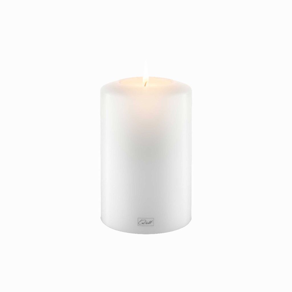 Qult Farluce Classic - Durchm. 10cm | Teelichthalter in Kerzenform | Dauerkerze | Kunststoffkerze in Kerzenoptik | Teelichtkerze mit Teelichteinsat...