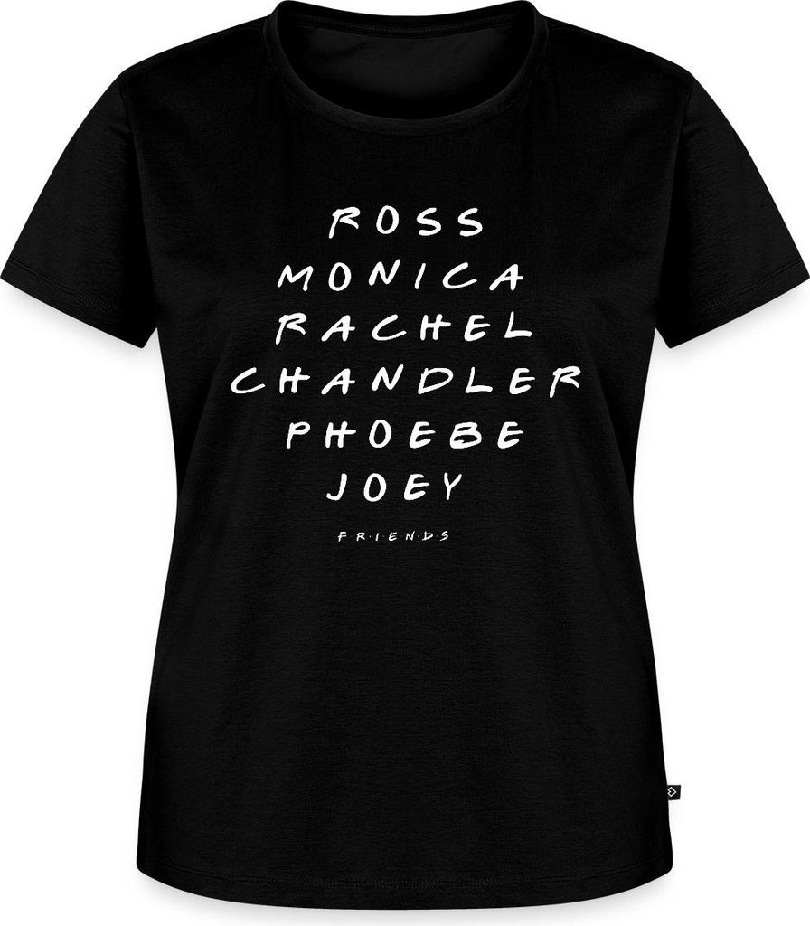 Spreadshirt Friends Ross Monica Rachel Chandler Phoebe Joey Frauen Premium T-Shirt, S, Schwarz