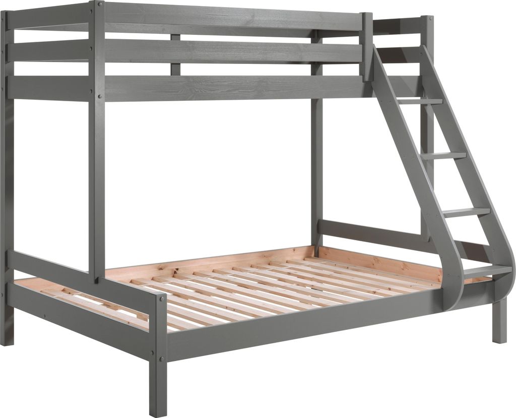 FURNLUX Bunk Bed Pino Grey 140x200cm / Hauptfarbe: Grau / Abmessungen: 158 x 208 x 167 cm
