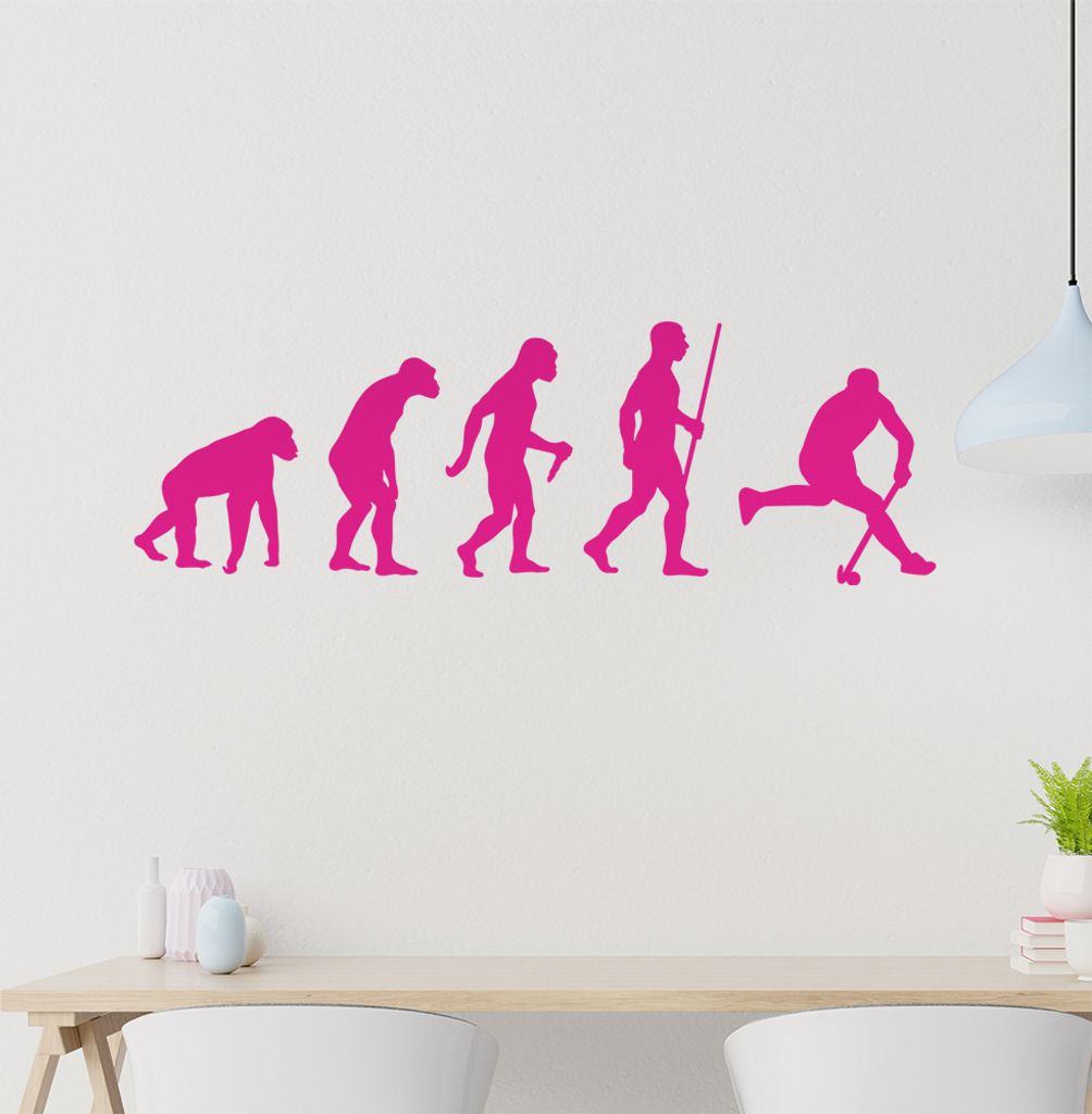 Hockey Ball Evolution Wandtattoo Wandaufkleber Wall Sticker - Dekoration, Küche, Wohnzimmer, Schlafzimmer, Badezimmer