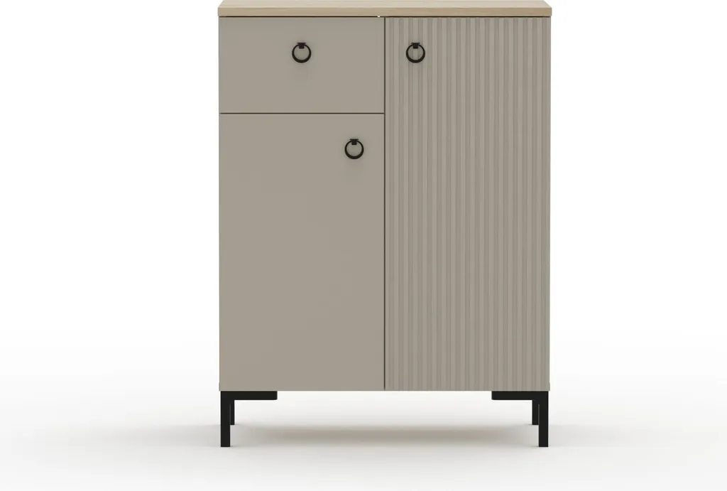 Buffet Lucrezia 2 portes et 1 tiroir coloris cachemire - Design élégant