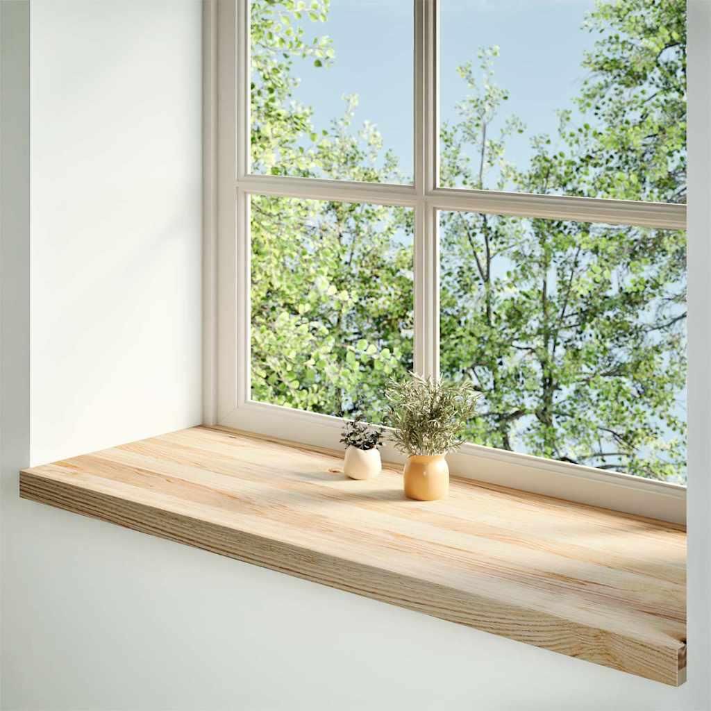 vidaXL Fensterbänke 2 Stk. Unbehandelt 100x40x2 cm Massivholz Eiche