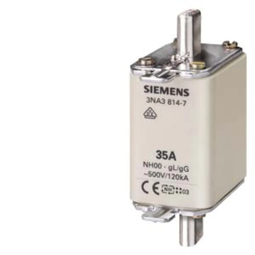 Fusible 63A Taille 00 Siemens 3NA38227 à Couteaux 500V Puissance gG