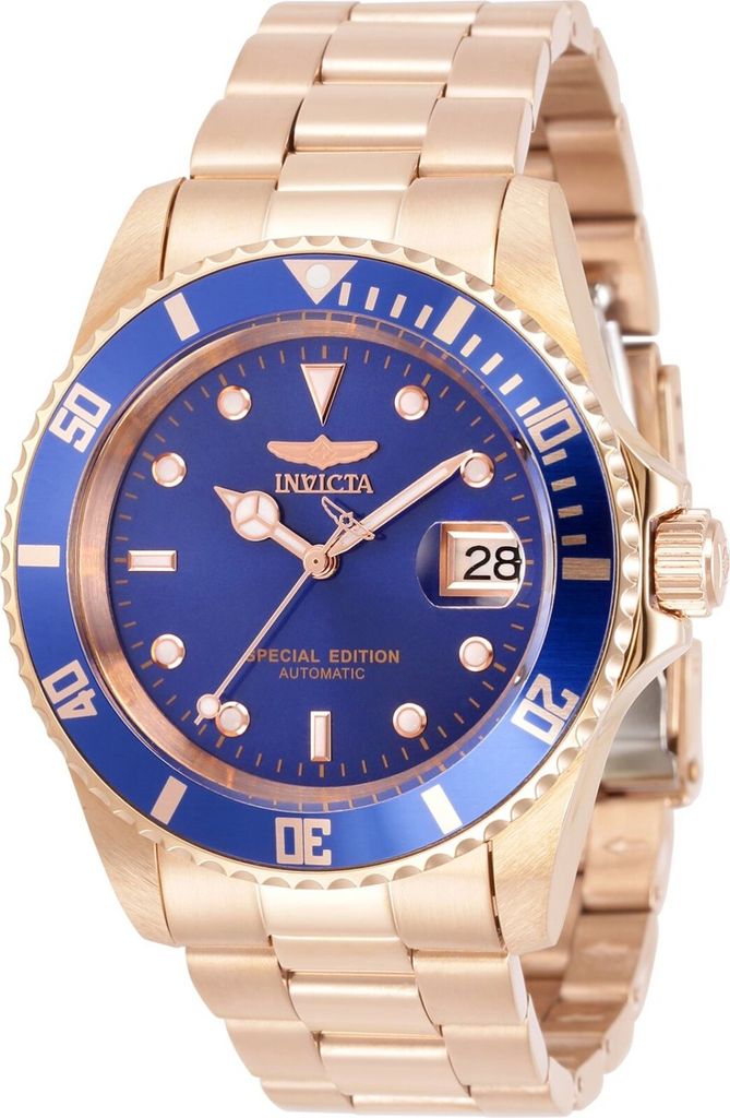 Invicta Pro Diver 30601 Herren uhr - Wasserdicht - Analog - Automatikuhr - Edelstahl mit blauen zifferblat - 42mm