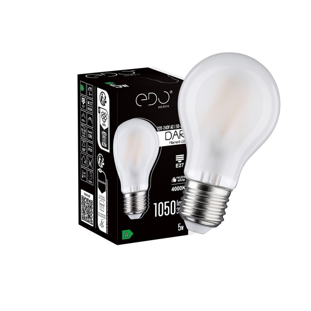 Lampadina decorativa DARI LED Filament 5W, E27, 4000K, Immagine del prodotto 