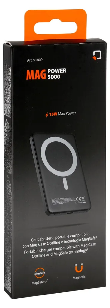 Chargeur Portable MagSafe Optiline : Batterie Externe Induction Fine